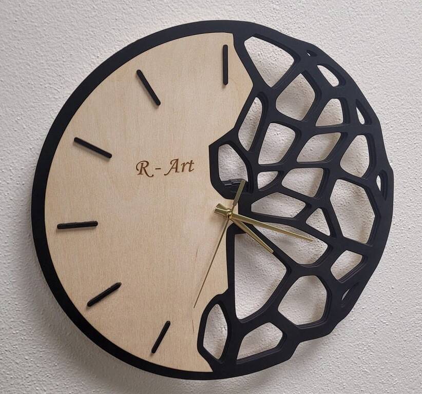 Dekorativ Taxta – Divar Saatı - 1