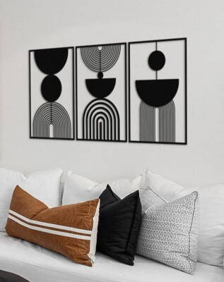 Geometrik Abstrakt Divar Dekoru - 