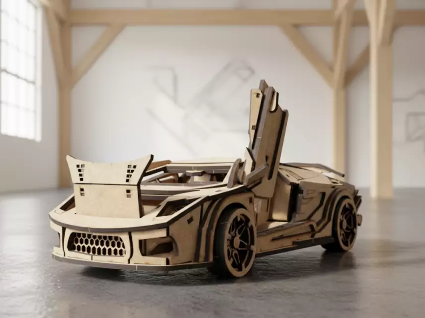 Taxta İdman Maşını Maket Dəsti - 1