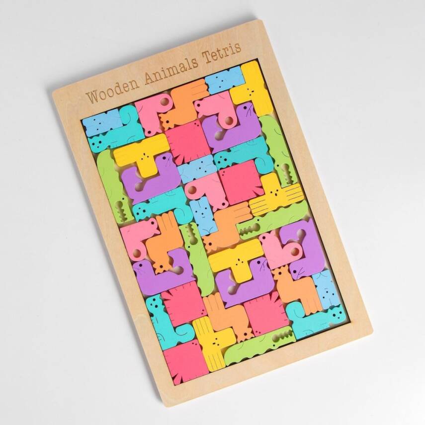 Wooden Animal Shape Puzzle Game - 1