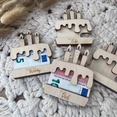 Wooden Money Gift Card - 