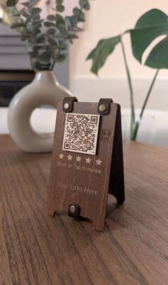 Wooden QR Code Table Stand - 2